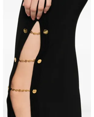 Elisabetta Franchi チェーン付きリブニットドレス - サムネイル5