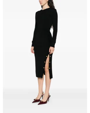 Elisabetta Franchi チェーン付きリブニットドレス - サムネイル3
