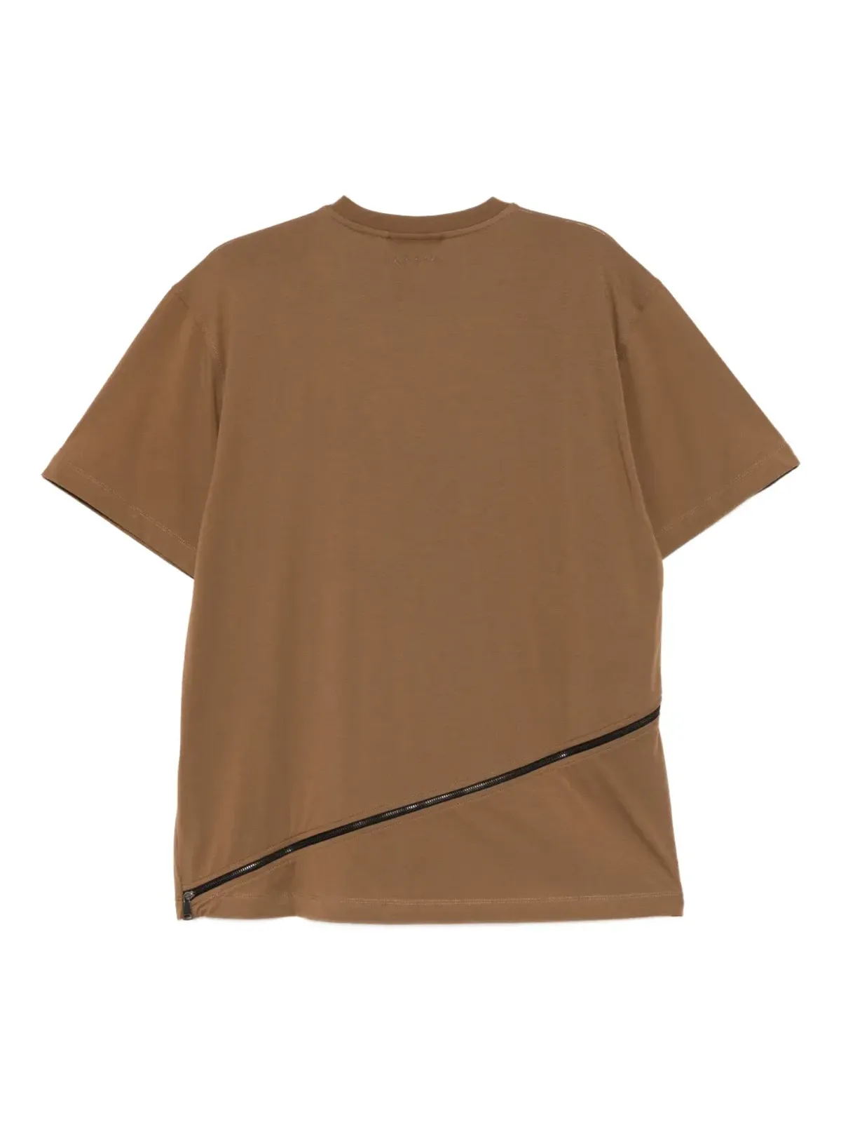 Qasimi スパイラルジップTシャツ - ブラウン - 画像2