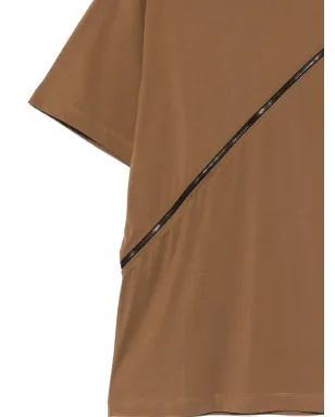Qasimi スパイラルジップTシャツ - ブラウン - サムネイル3