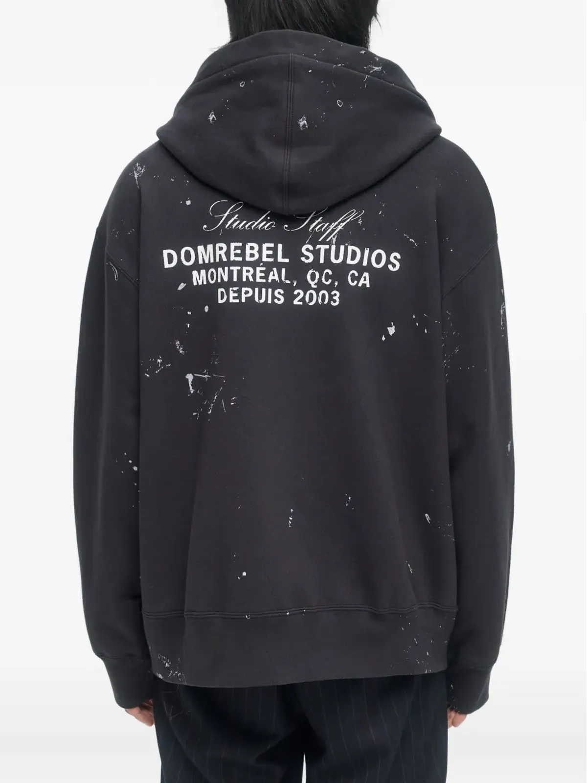 DOMREBEL スタッフ ペイントスプラッター ジップフーディ - 画像4