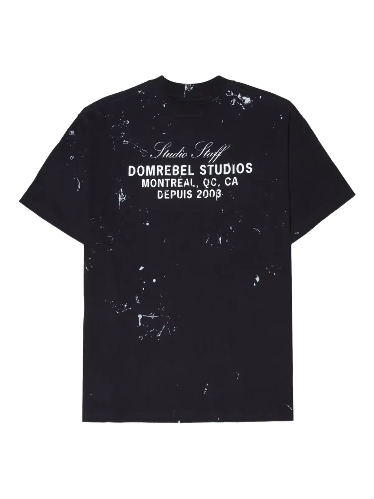 DOMREBEL Staff paint-splatter cotton T-shirt - Black - 画像4