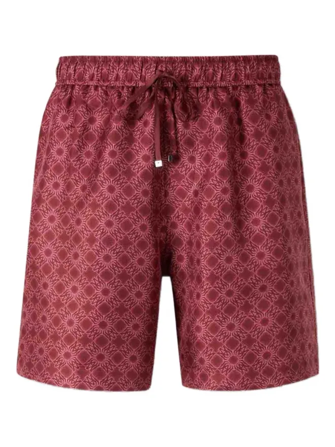 AMIRI AMIRI 花柄ドローコードショーツ - レッドの商品画像