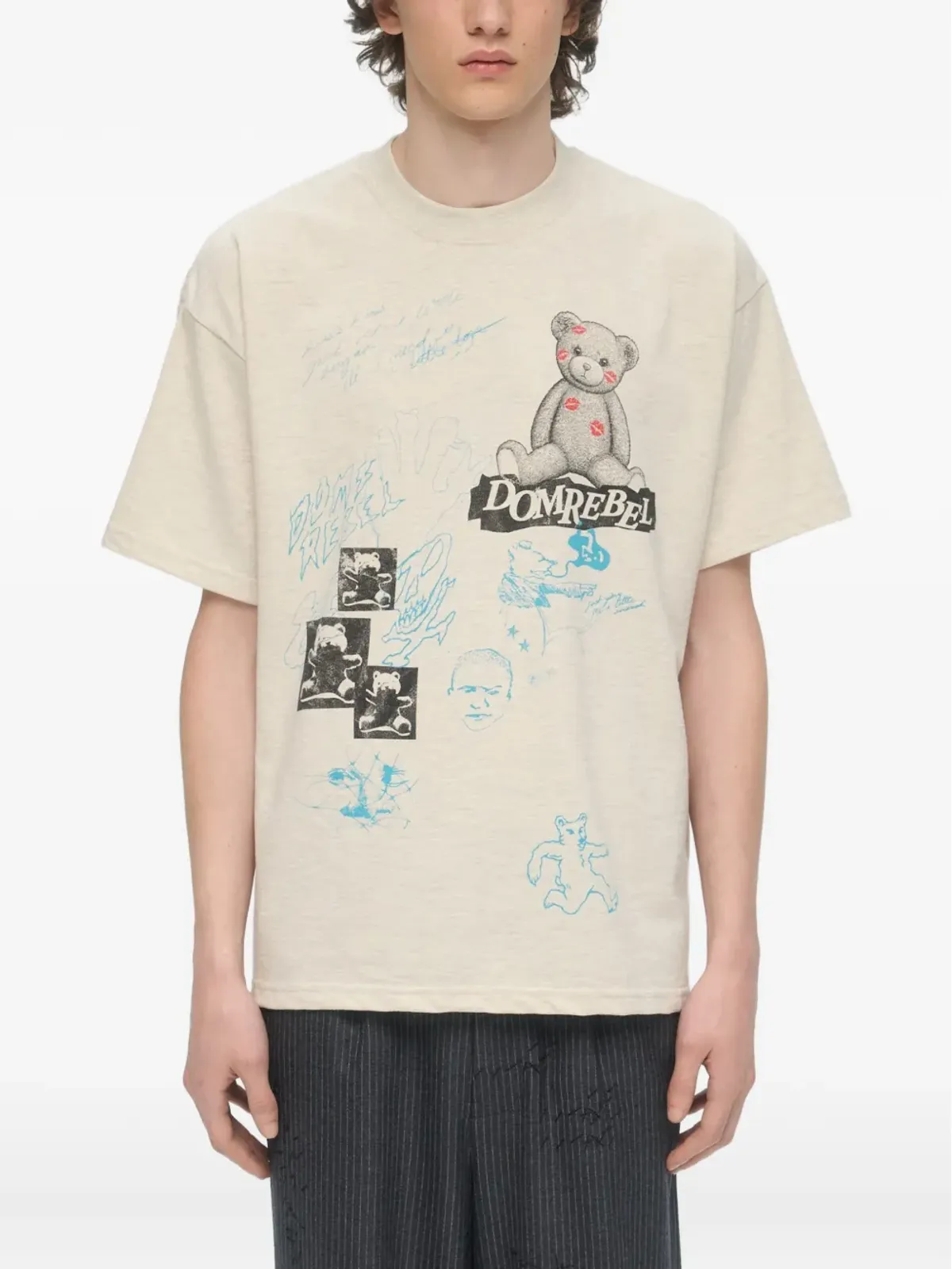 DOMREBEL ハイロー ベアプリント Tシャツ - 画像2