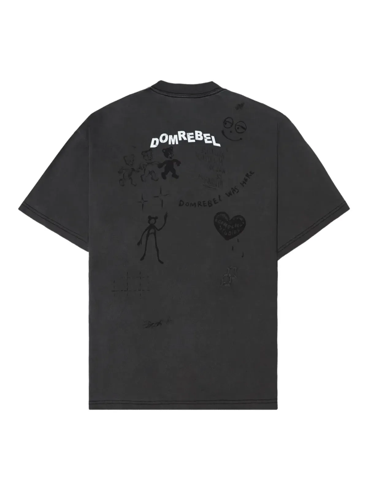 DOMREBEL Play Sketch ベアプリント Tシャツ - 画像4