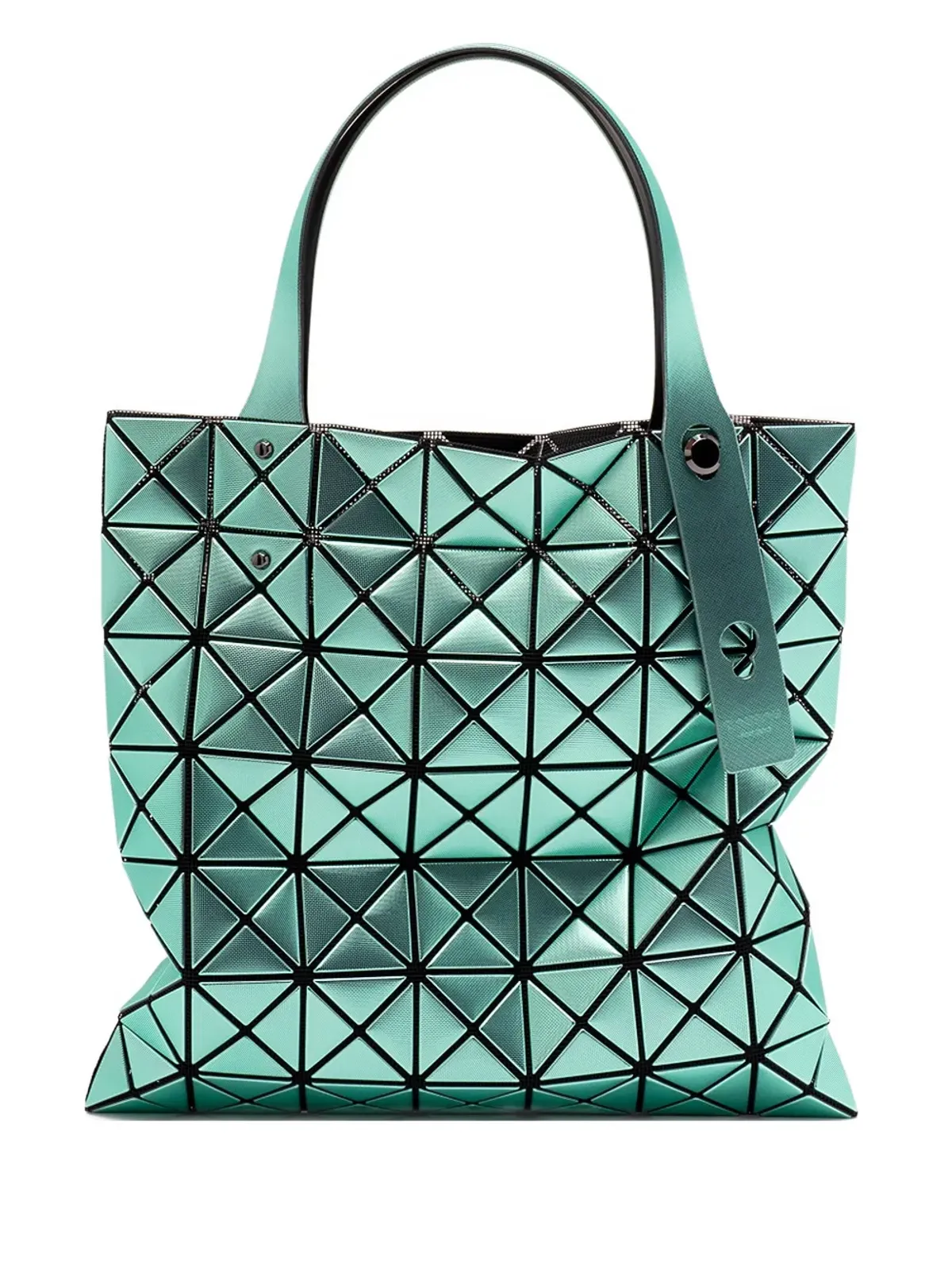 Bao Bao Issey Miyake プラチナメタリックの幾何学パターン・トートバッグ（グリーン） - 画像1