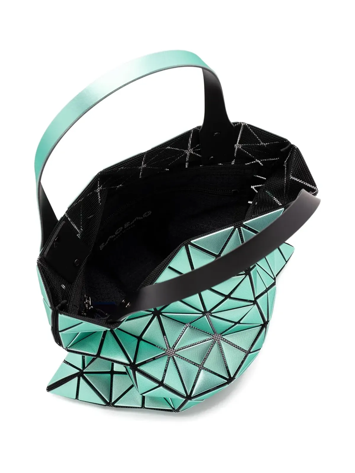 Bao Bao Issey Miyake プラチナメタリックの幾何学パターン・トートバッグ（グリーン） - 画像4