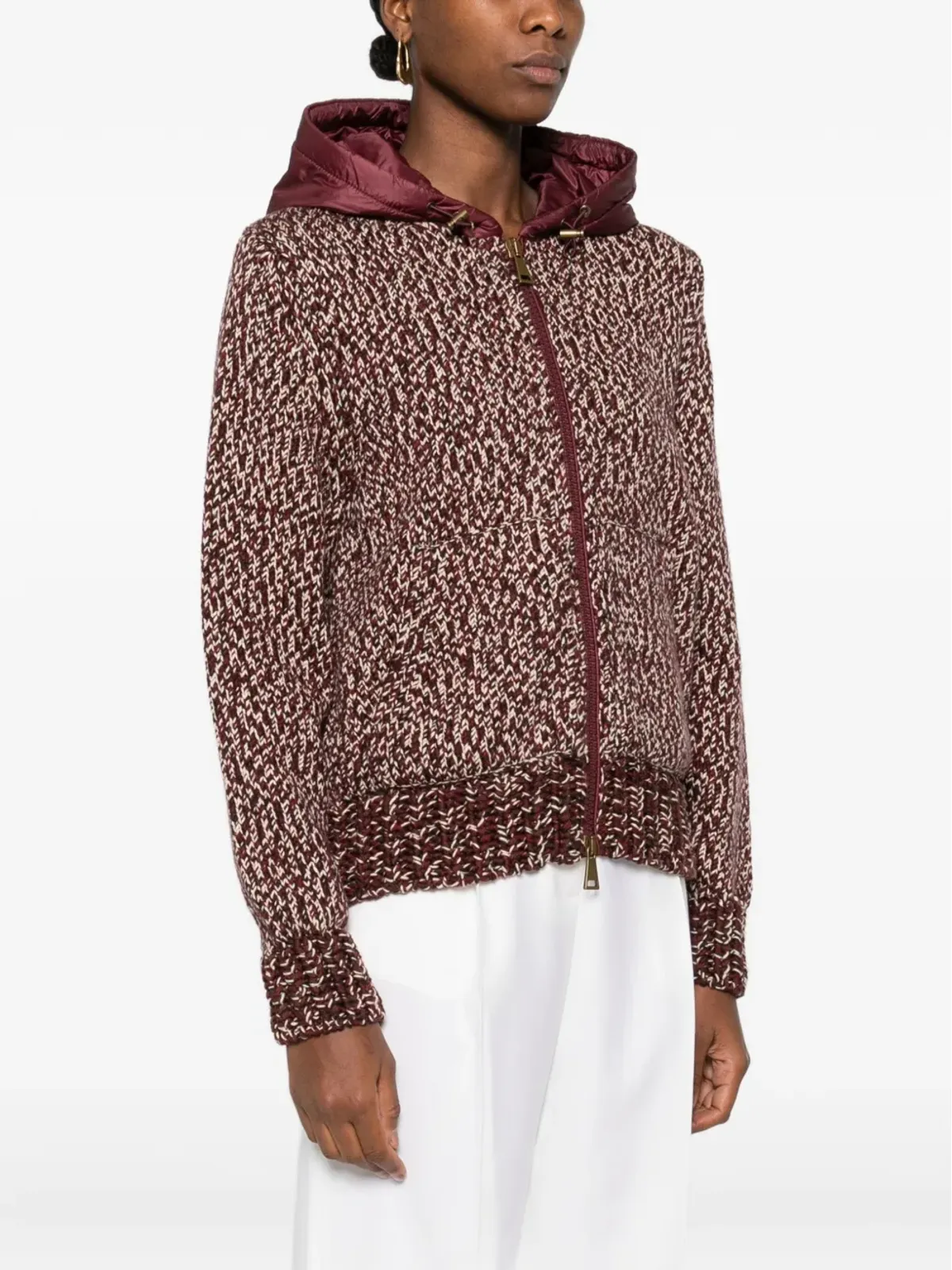 Moncler フード付きウールジャケット - 画像3