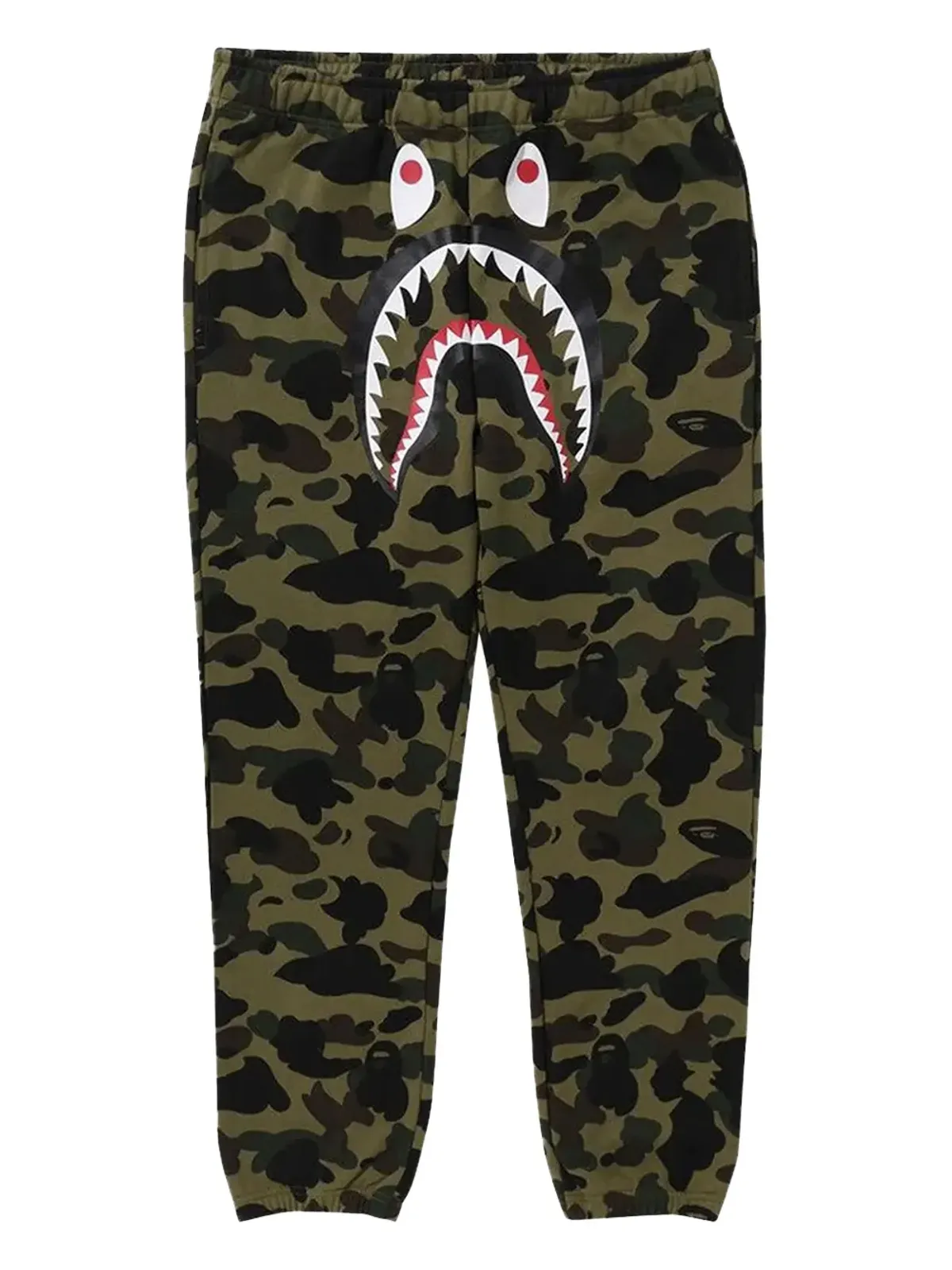 A BATHING APE® シャークフェイス カモフラージュ トラックパンツ - 画像1
