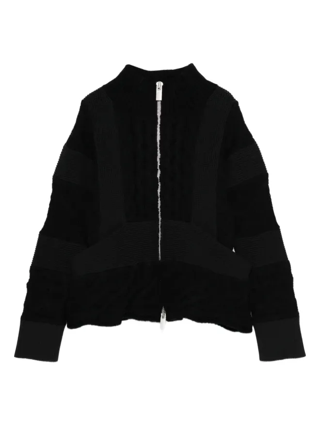 sacai sacai ケーブルニット ジップフロント カーディガンの商品画像