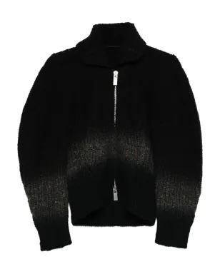 sacai ジップフロント・スペックルド・カーディガン（ブラック） - サムネイル1