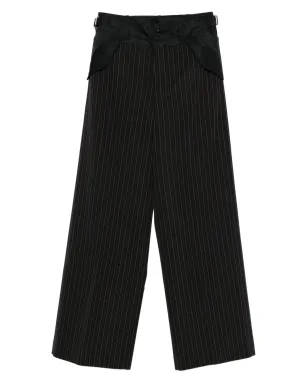 sacai ピンストライプポケットパンツ ブラック - サムネイル1