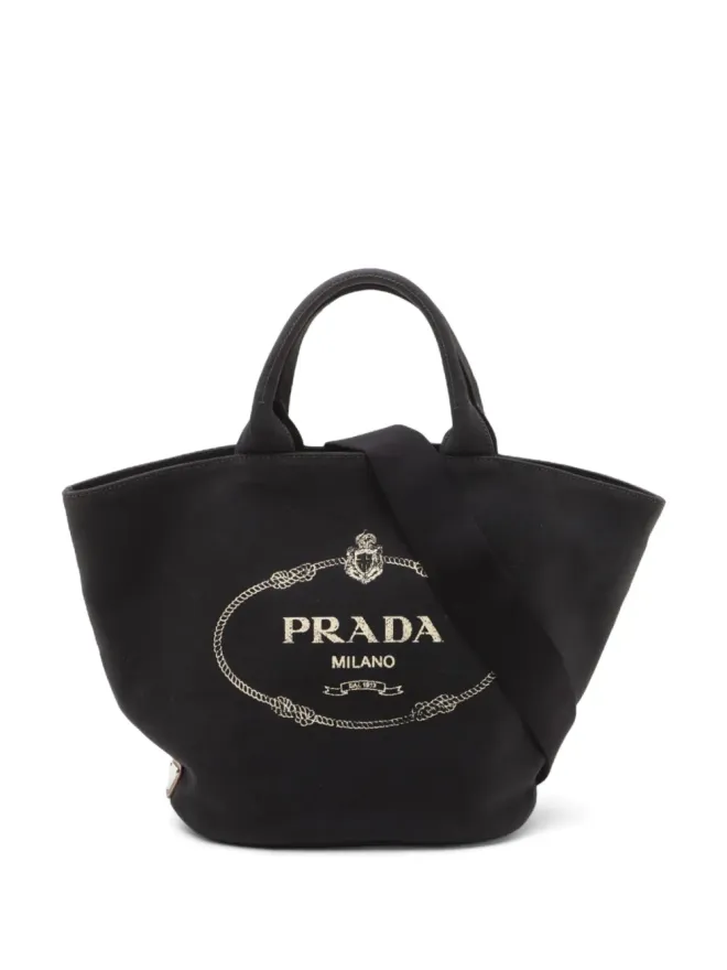 Prada Pre-Owned Prada Pre-Owned ロゴプリント トップハンドルバッグの商品画像