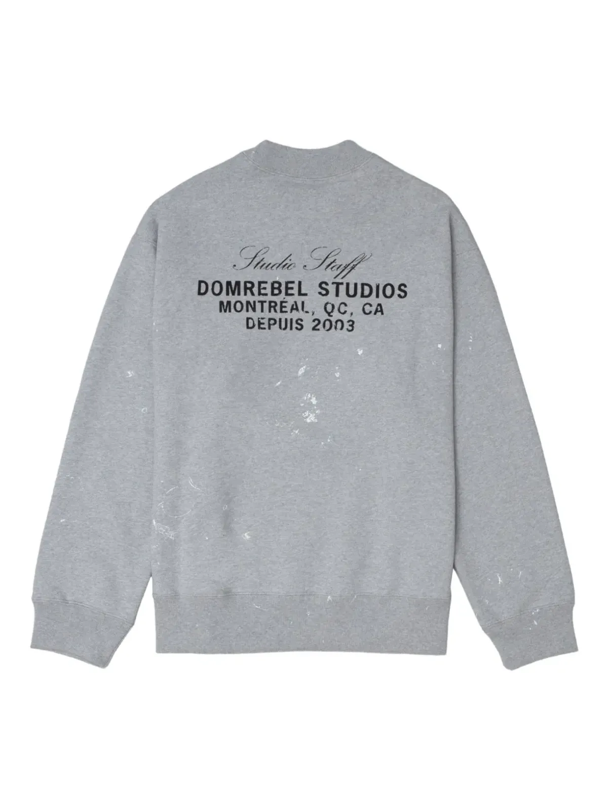 DOMREBEL スタッフ ペイントスプラター クルーネック スウェットシャツ - グレー - 画像5
