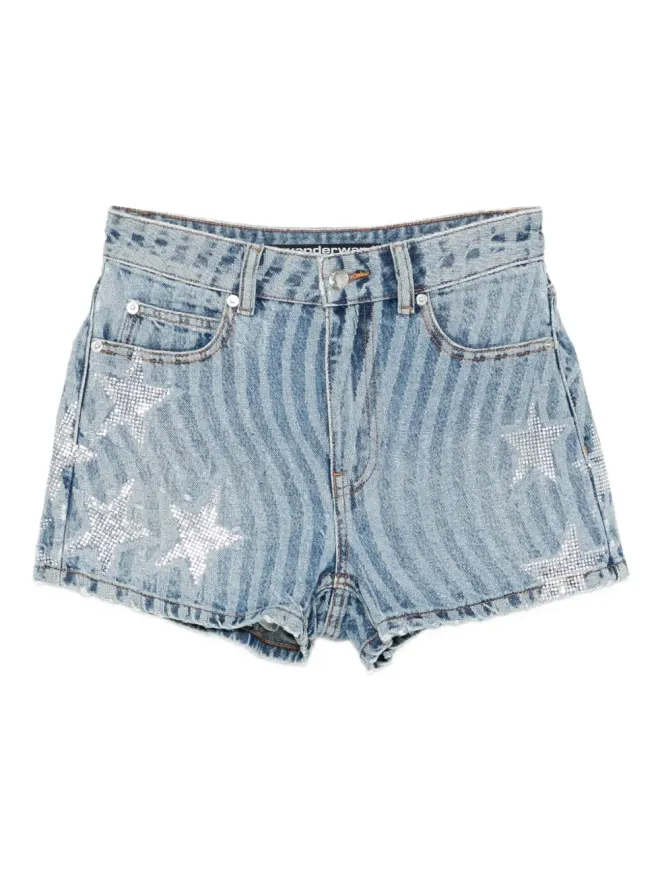Alexander Wang Alexander Wang スター付きデニムショートパンツの商品画像
