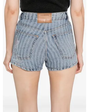 Alexander Wang スター付きデニムショートパンツ - サムネイル5