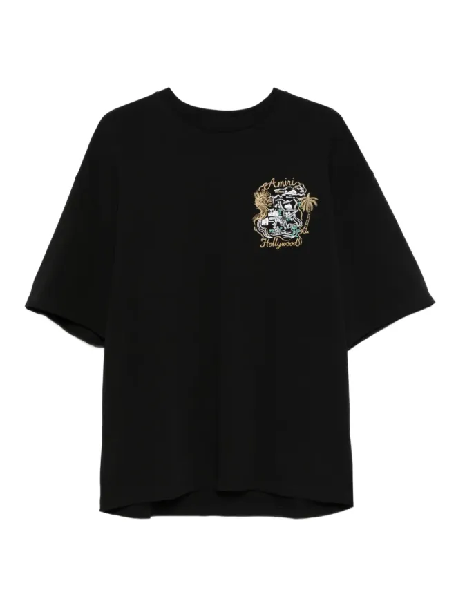AMIRI AMIRI 刺繍入り半袖Tシャツ - ブラックの商品画像