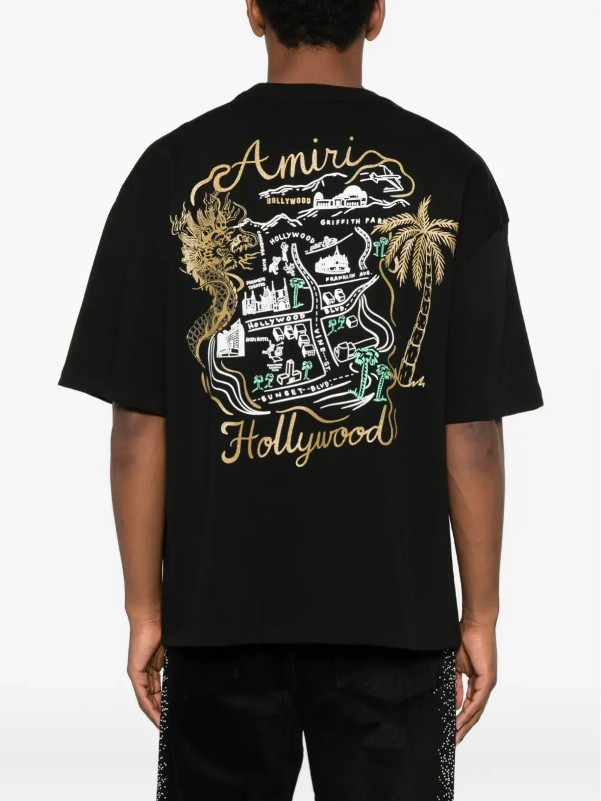 AMIRI 刺繍入り半袖Tシャツ - ブラック - 画像3