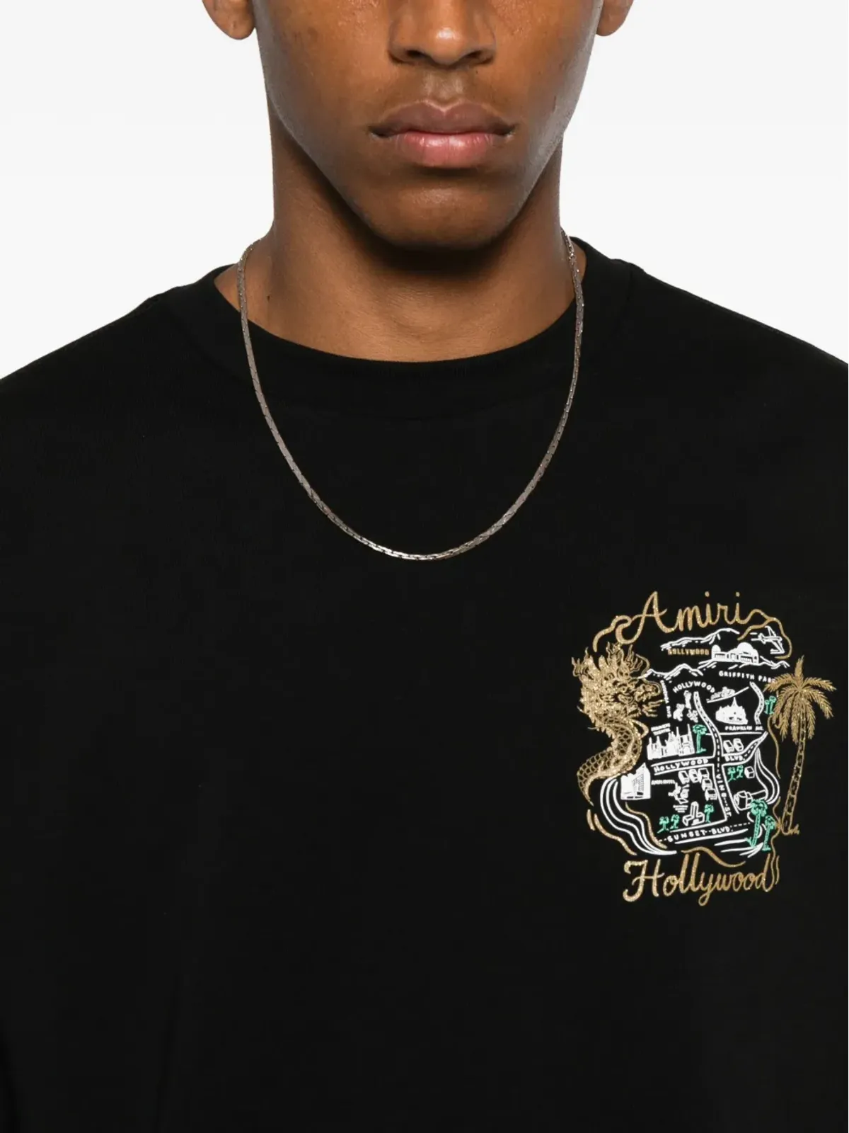 AMIRI 刺繍入り半袖Tシャツ - ブラック - 画像4