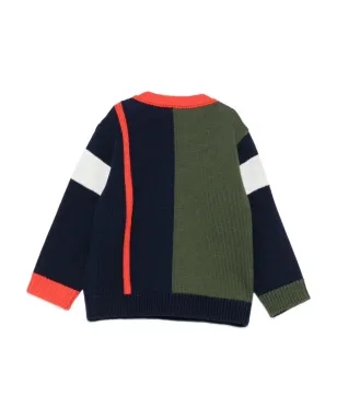 Fay Kids カラーブロックセーター - ブルー - サムネイル2