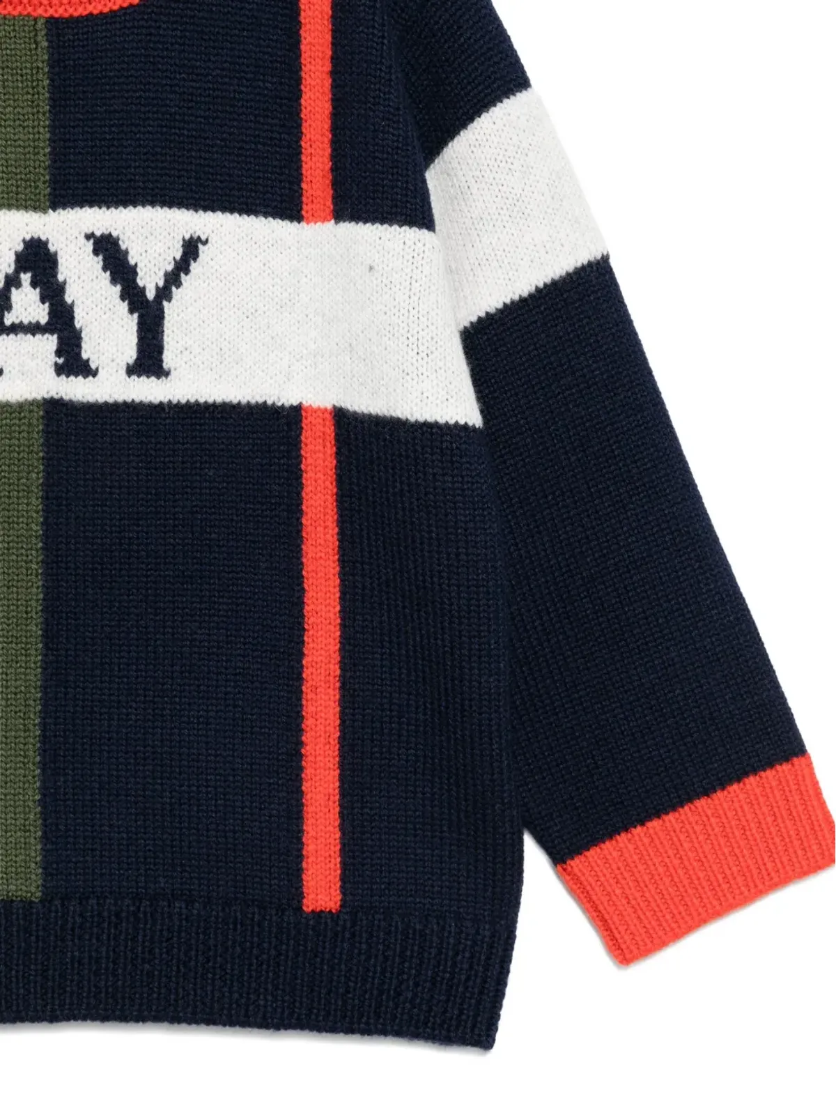 Fay Kids カラーブロックセーター - ブルー - 画像3