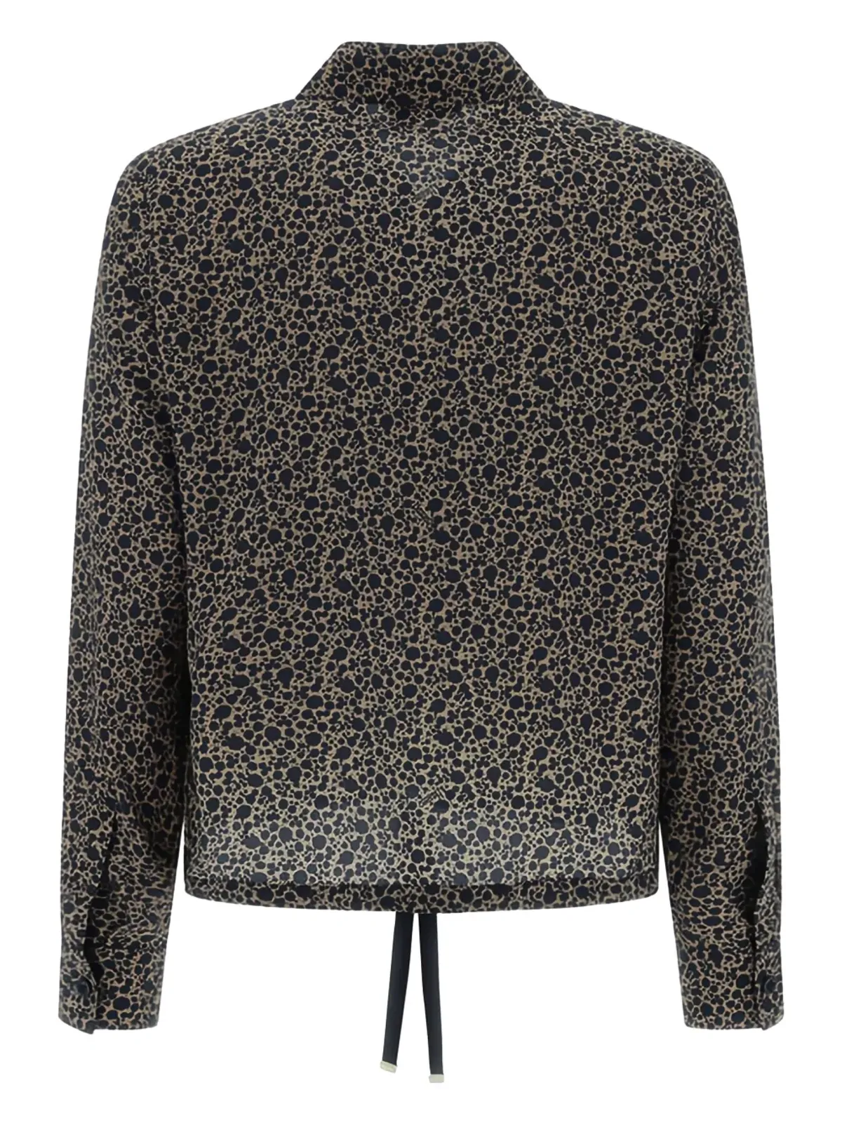Herno tie-waist patterned shirt - Black - 画像5