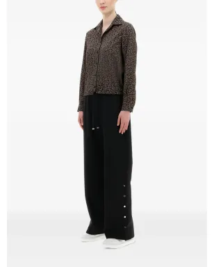 Herno tie-waist patterned shirt - Black - サムネイル3