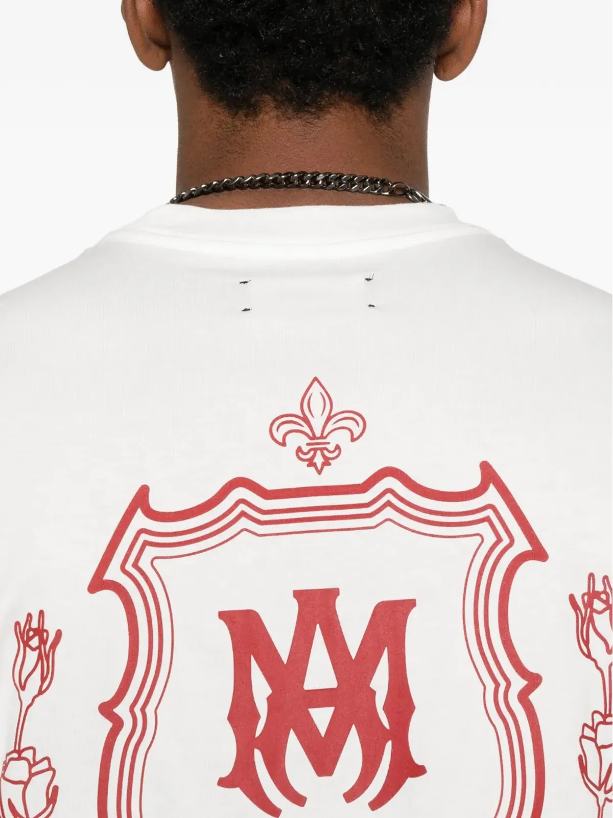 AMIRI crest-embellished T-shirt - White - 画像4