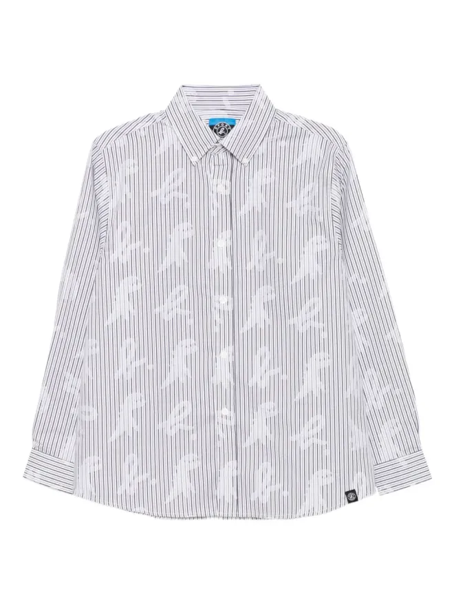 SPORT b. by agnès b. SPORT b. by agnès b. ロゴプリント ストライプ シャツの商品画像