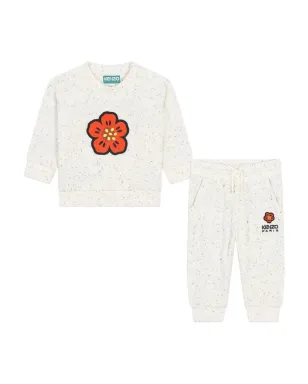 Kenzo Kids 花のアップリケ付きトラックスーツ（2点セット） - ホワイト - サムネイル1