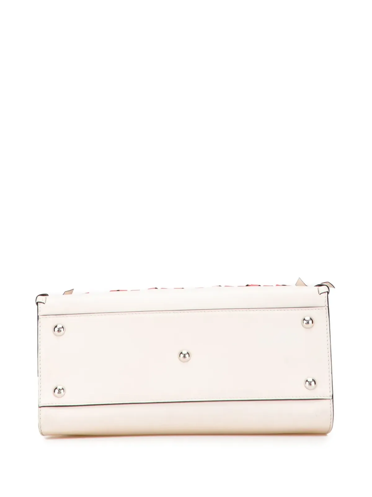 Fendi Pre-Owned 小型バイカラー カーフスキン ウィップステッチ ランウェイ・サッチェル ブラウン - 画像4