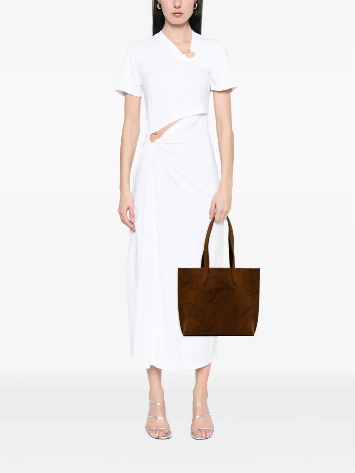 Hermès Vintage 2009 Printed Felt Carrimi MM トートバッグ - 画像2