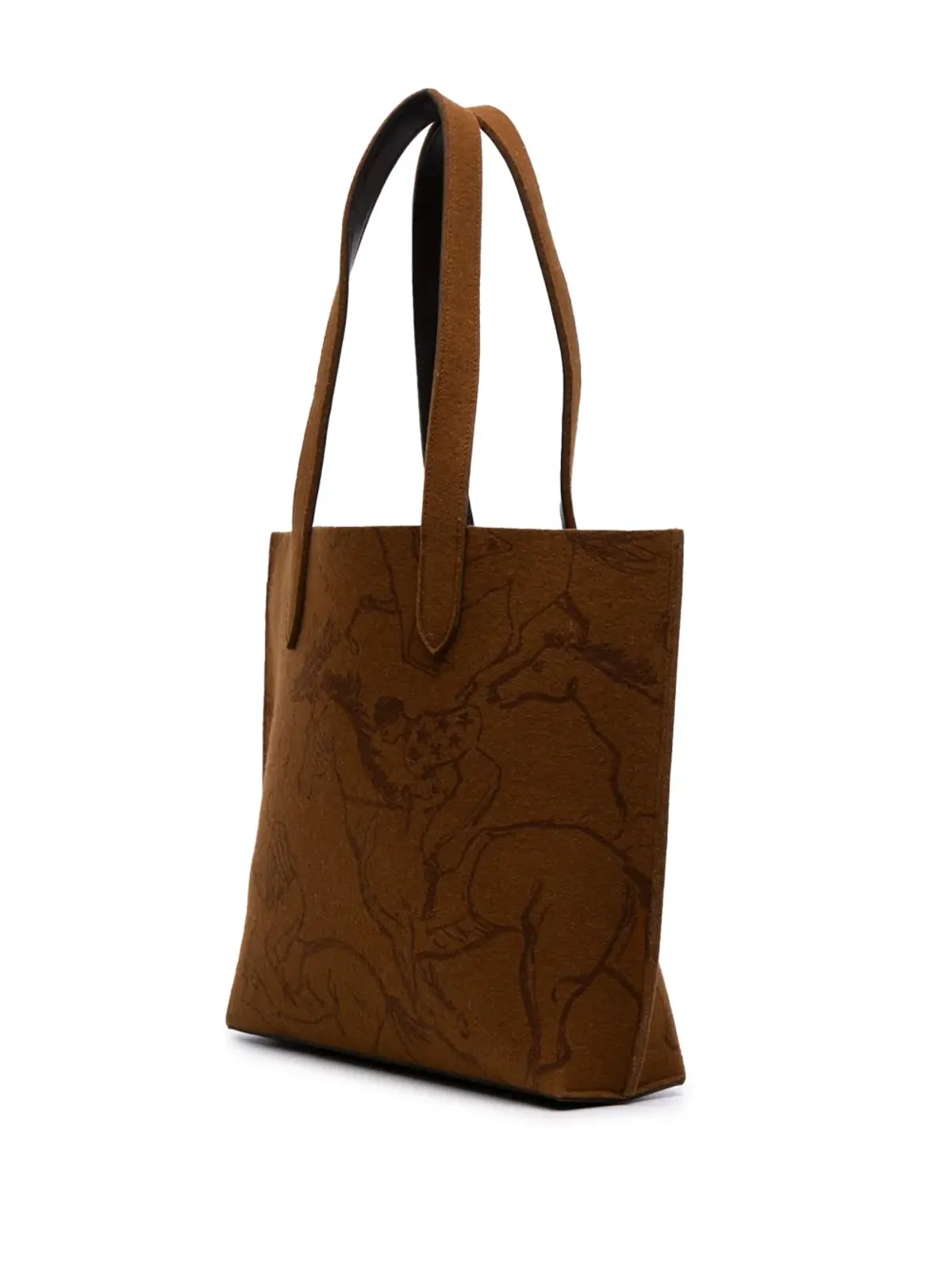 Hermès Vintage 2009 Printed Felt Carrimi MM トートバッグ - 画像3
