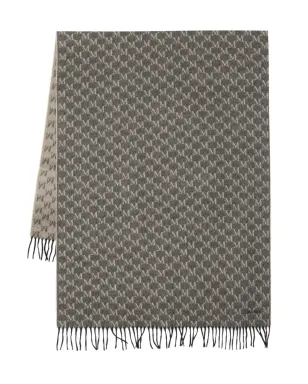 Max Mara モノグラム柄フリンジスカーフ - サムネイル1