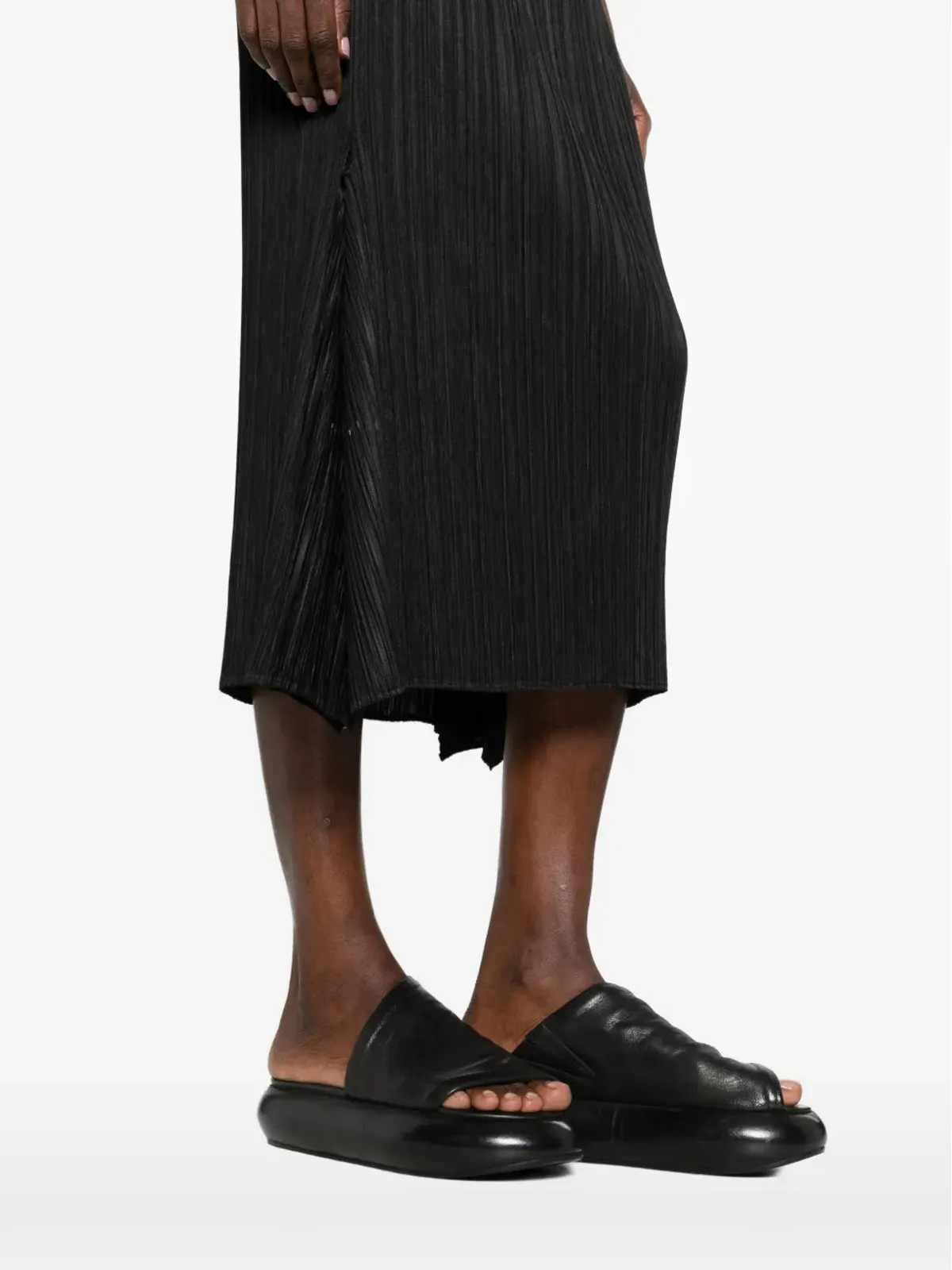 Pleats Please Issey Miyake Ole! フレアプリーツミディスカート - 画像5