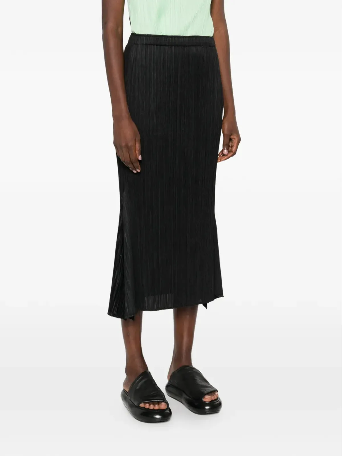 Pleats Please Issey Miyake Ole! フレアプリーツミディスカート - 画像3
