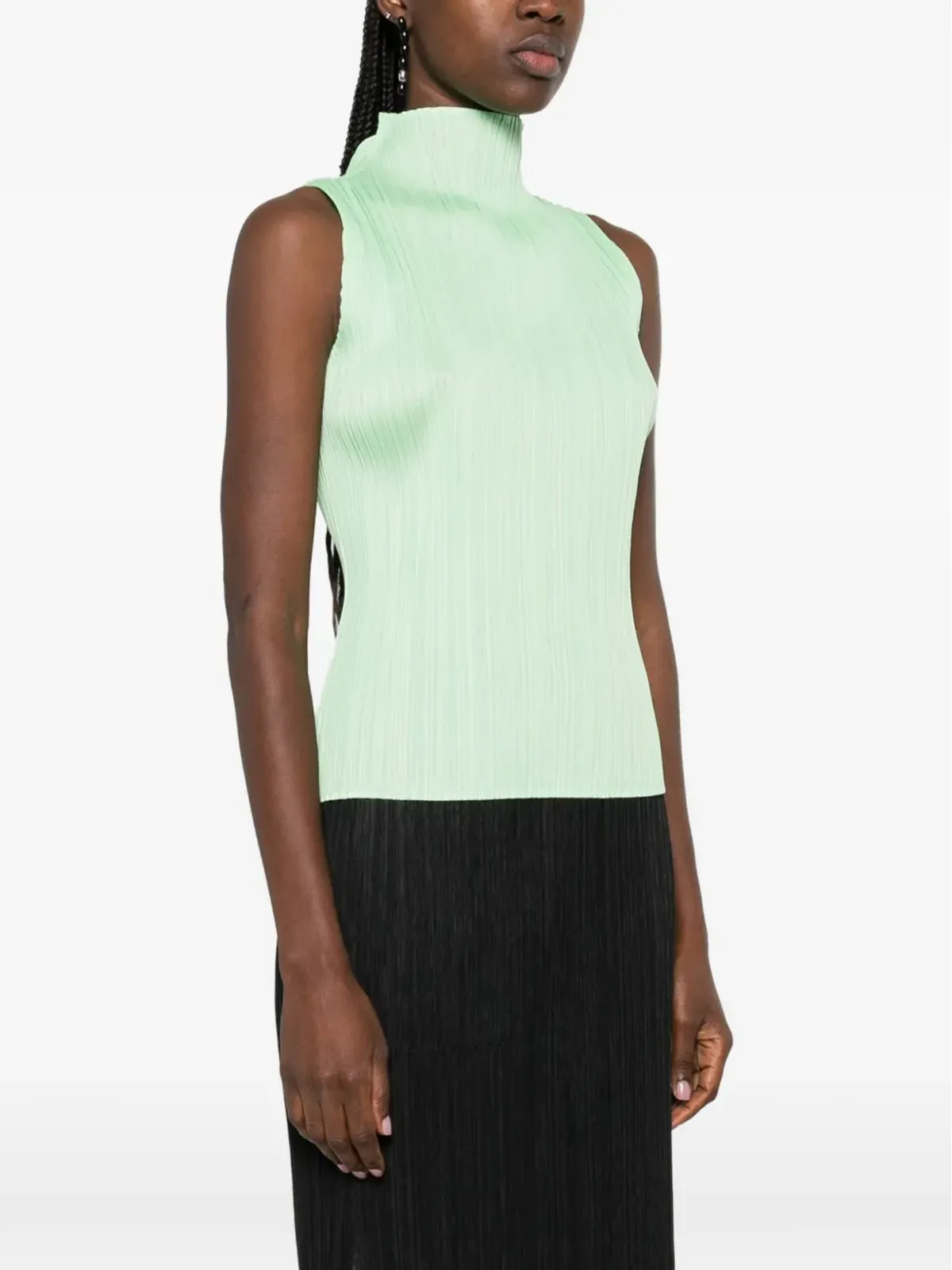 Pleats Please Issey Miyake 高ネックプリーツベスト - 画像3