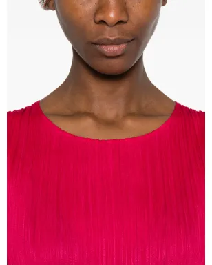 Pleats Please Issey Miyake クルーネック ミディドレス ピンク - サムネイル5