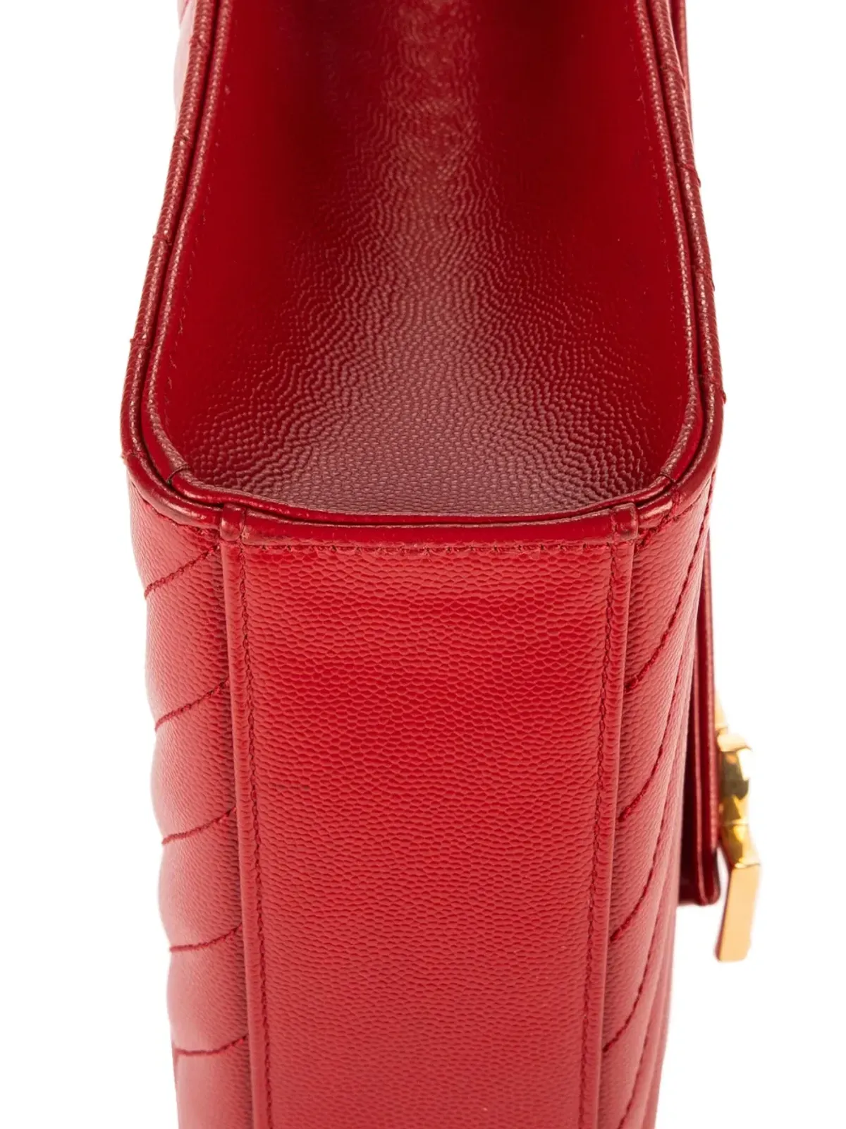 Saint Laurent Pre-Owned シェブロンキルトチェーンバッグ - 画像4