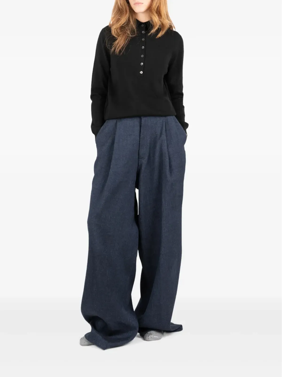 Société Anonyme St Andrew pleat-detail trousers - Blue - 画像2