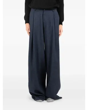 Société Anonyme St Andrew pleat-detail trousers - Blue - サムネイル3