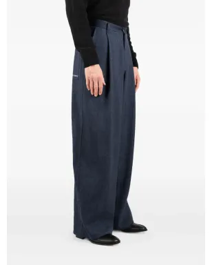 Société Anonyme St Andrew pleat-detail trousers - Blue - サムネイル4