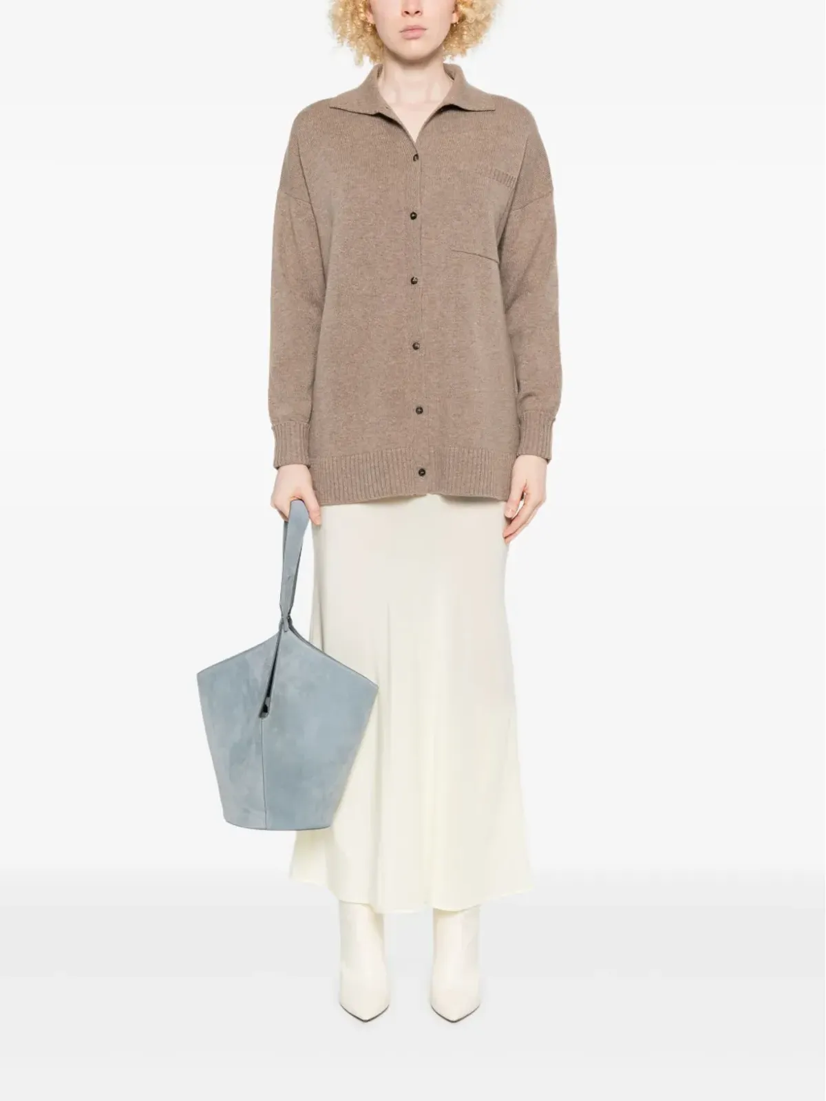 Max Mara ボタン留め胸ポケット付きカーディガン - 画像2