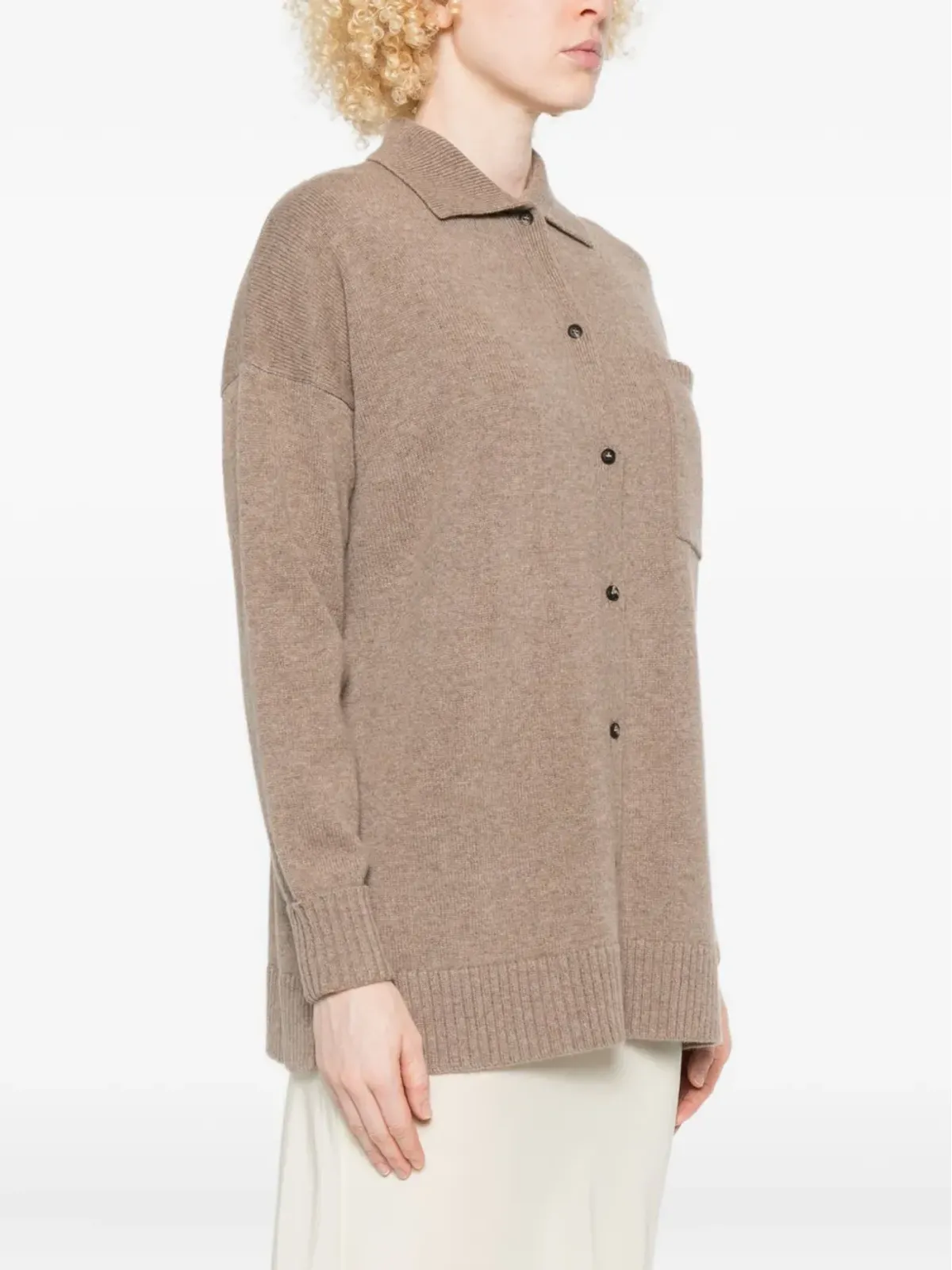 Max Mara ボタン留め胸ポケット付きカーディガン - 画像3
