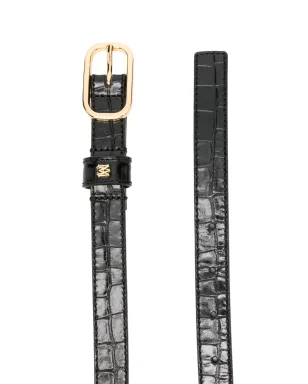 AMIRI クロコダイルエンボス バックルベルト ブラック - サムネイル2