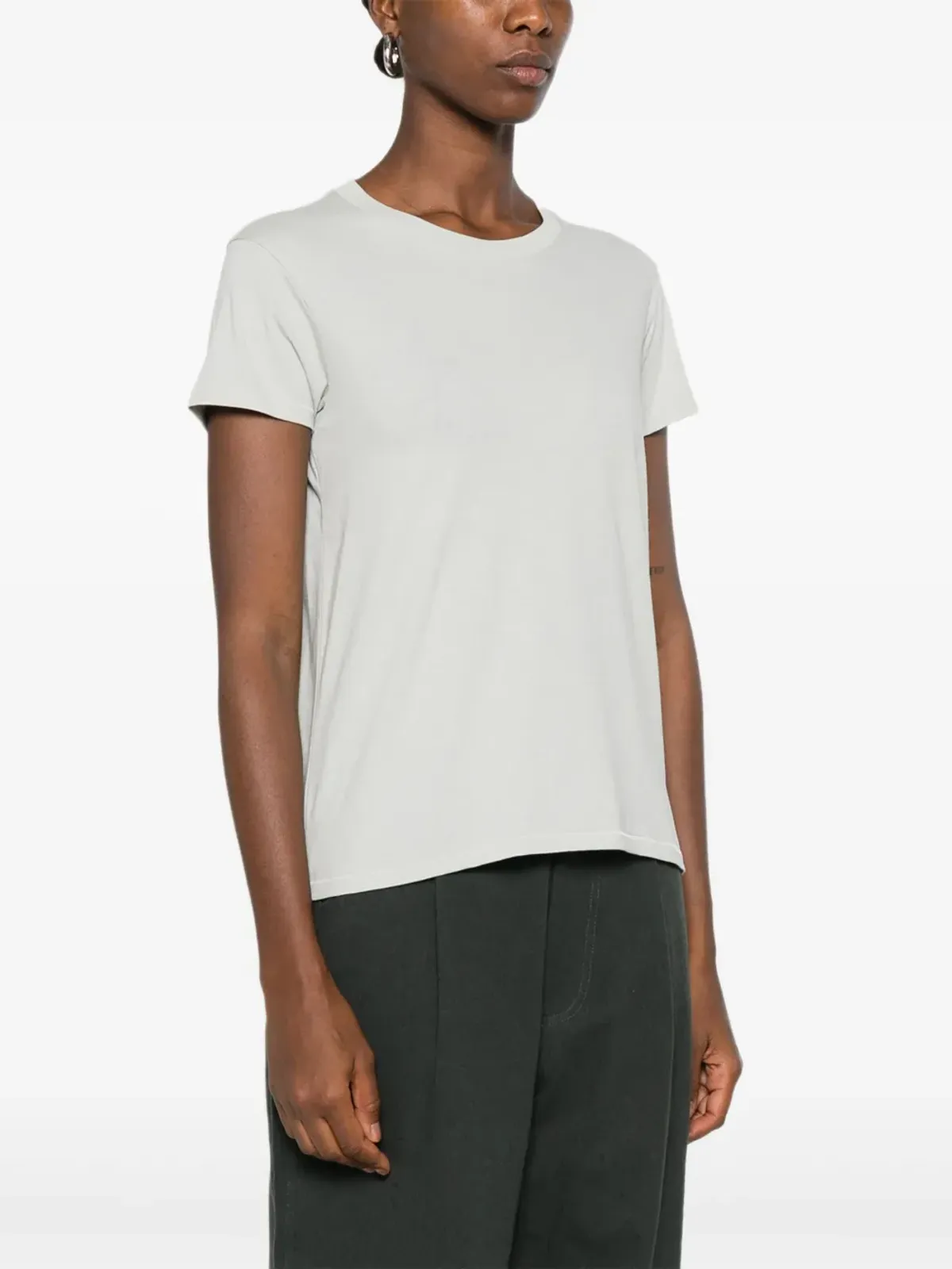 6397 ショートスリーブ クルーネック Tシャツ - グレー - 画像3