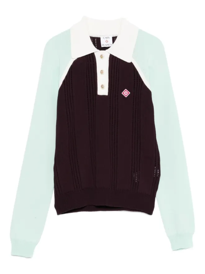 Casablanca Casablanca カラーブロック ポロトップ（レッド）の商品画像