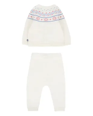Petit Bateau フェアアイル柄 トラウザーズセット - ベージュ系 - サムネイル2