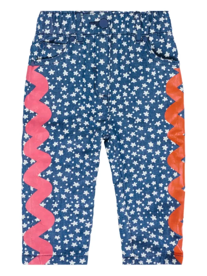 Stella McCartney Kids Stella McCartney Kids 星柄ウェーブディテール ジーンズの商品画像