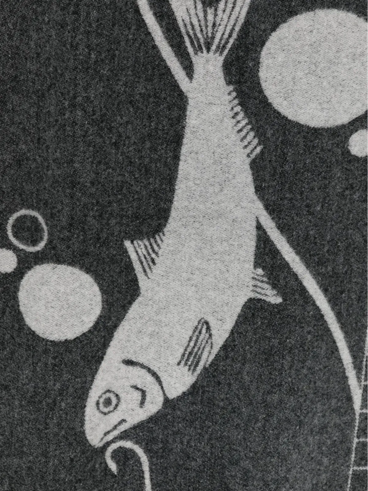 Henrik Vibskov 魚柄フリンジストール - 画像2